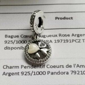 AUTHENTIC PANDORA STERLING SILVER *Country Edition* Hearts of Love 792104CZ